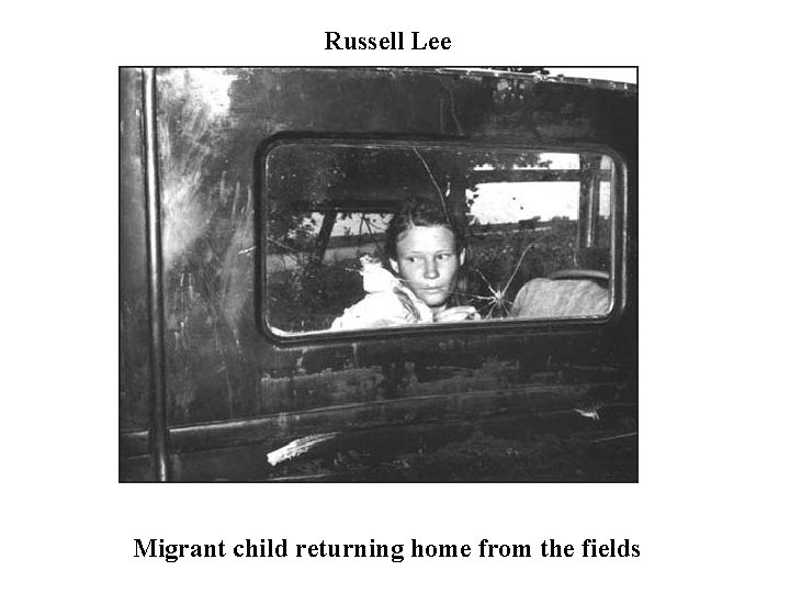 Russell Lee Migrant child returning home from the fields 