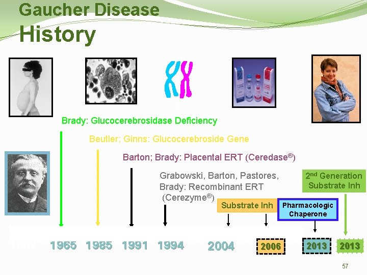 Gaucher Disease History ? Brady: Glucocerebrosidase Deficiency Beutler; Ginns: Glucocerebroside Gene Barton; Brady: Placental