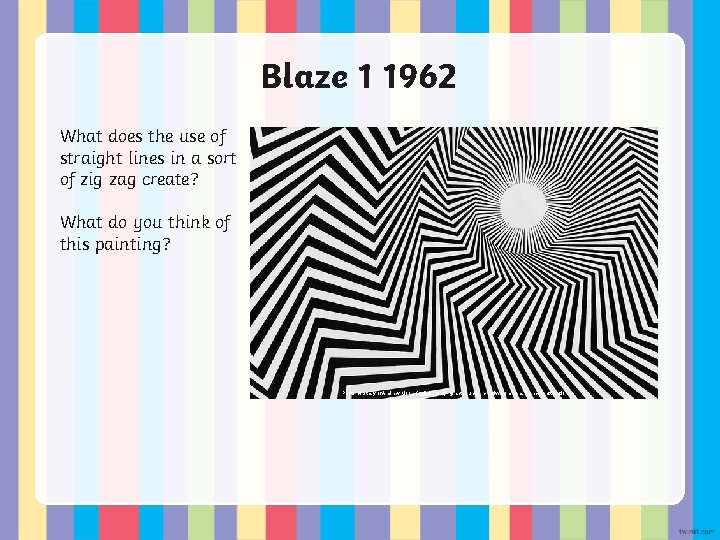 Blaze 1 1962 What does the use of straight lines in a sort of