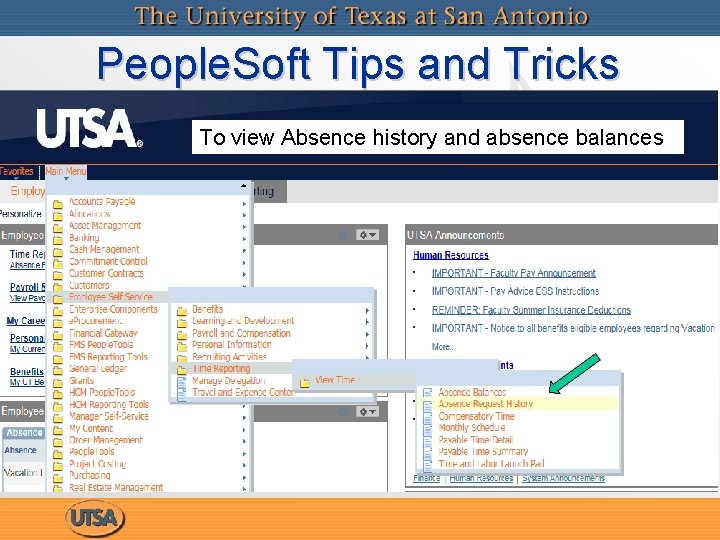 People. Soft Tips and Tricks To view Absence history and absence balances 