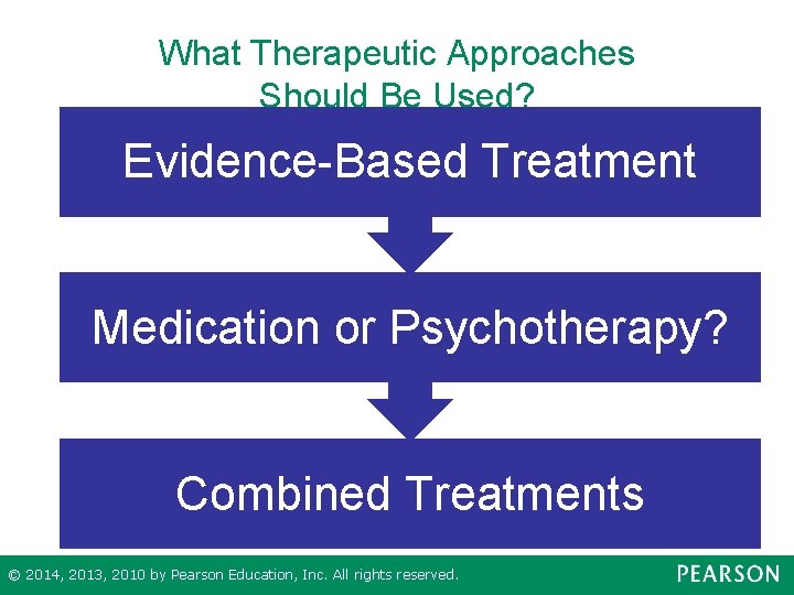 What Therapeutic Approaches Should Be Used? Evidence-Based Treatment Medication or Psychotherapy? Combined Treatments ©