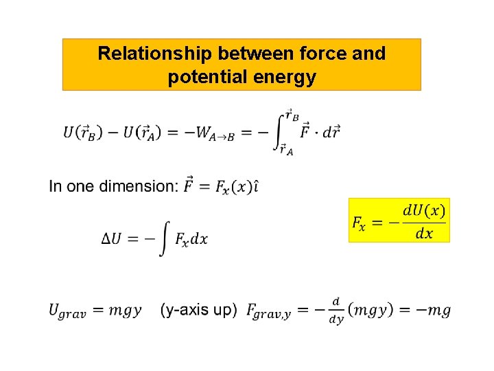 Lecture 12 Potential Energy Diagrams Problem With Work 