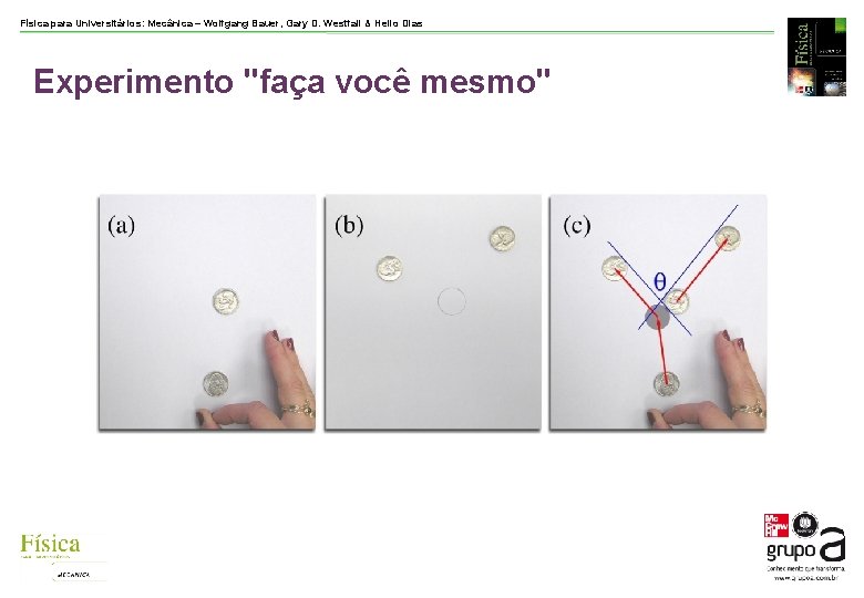 Física para Universitários: Mecânica – Wolfgang Bauer, Gary D. Westfall & Helio Dias Experimento