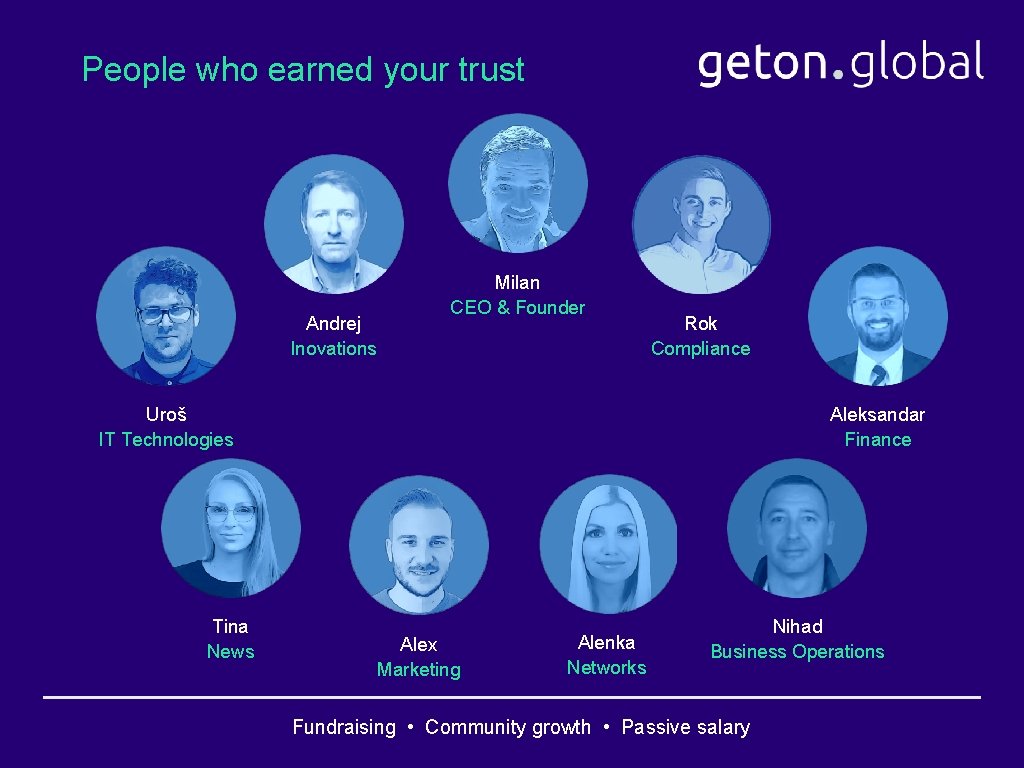People who earned your trust Andrej Inovations Milan CEO & Founder Rok Compliance Uroš