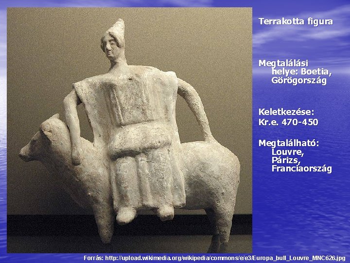 Terrakotta figura Megtalálási helye: Boetia, Görögország Keletkezése: Kr. e. 470 -450 Megtalálható: Louvre, Párizs,