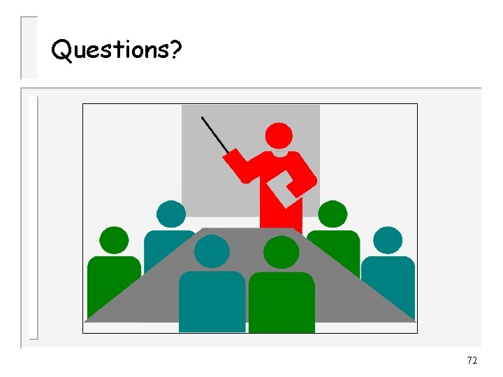 Questions? 72 