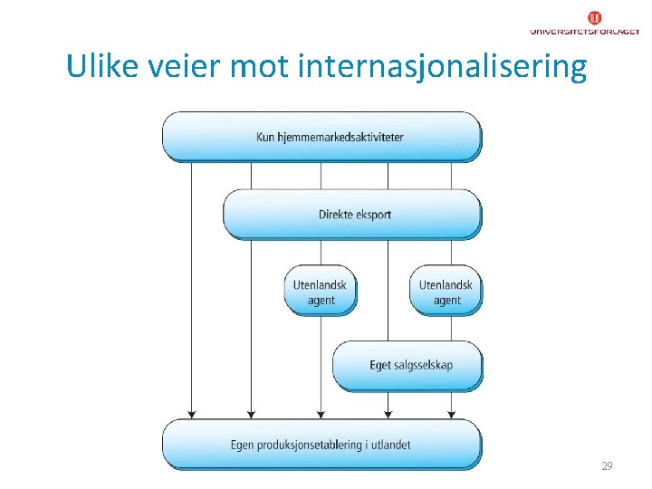 Ulike veier mot internasjonalisering 29 