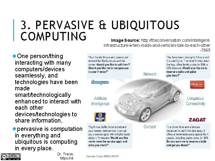 3. PERVASIVE & UBIQUITOUS COMPUTING Image Source: http: //theconversation. com/intelligentinfrastructure-when-roads-and-vehicles-talk-to-each-other -7865 One person/thing interacting