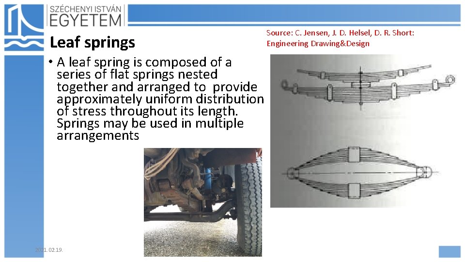 Source: C. Jensen, J. D. Helsel, D. R. Short: Engineering Drawing&Design Leaf springs •