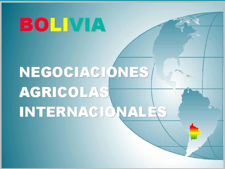 BOLIVIA NEGOCIACIONES AGRICOLAS INTERNACIONALES 