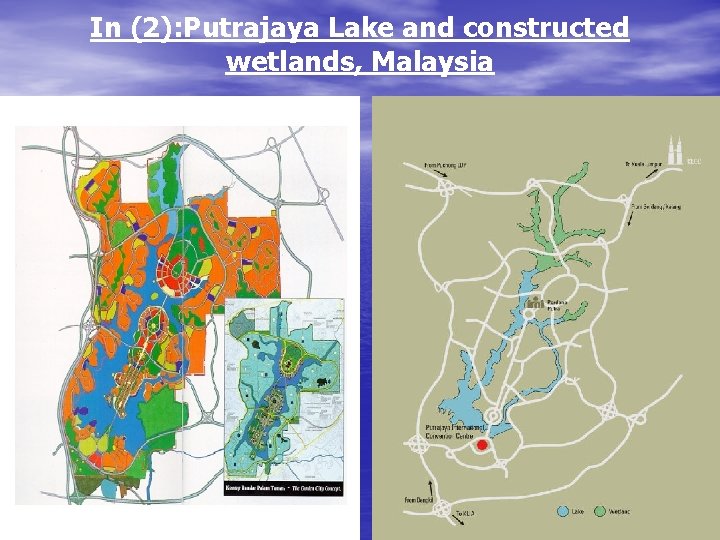 In (2): Putrajaya Lake and constructed wetlands, Malaysia 