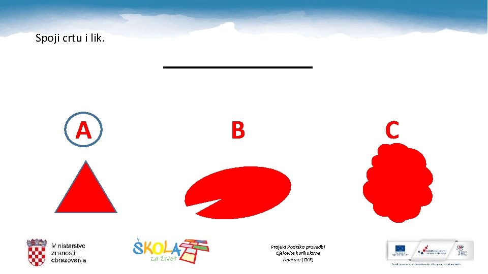 Spoji crtu i lik. A B C Projekt Podrška provedbi Cjelovite kurikularne reforme (CKR)