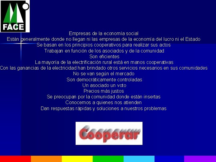 Empresas de la economía social Están generalmente donde no llegan ni las empresas de