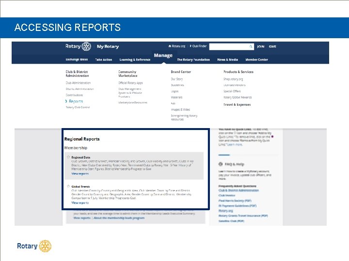 ACCESSING REPORTS 