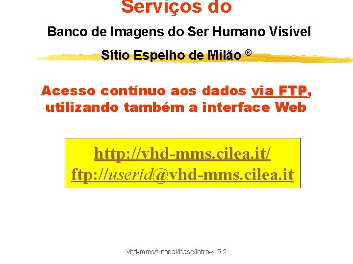 Serviços do Banco de Imagens do Ser Humano Visível Sítio Espelho de Milão ®