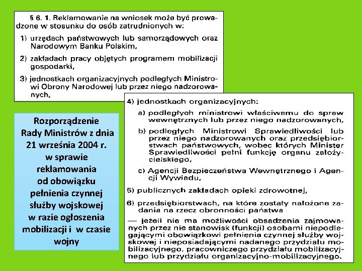 Rozporządzenie Rady Ministrów z dnia 21 września 2004 r. w sprawie reklamowania od obowiązku