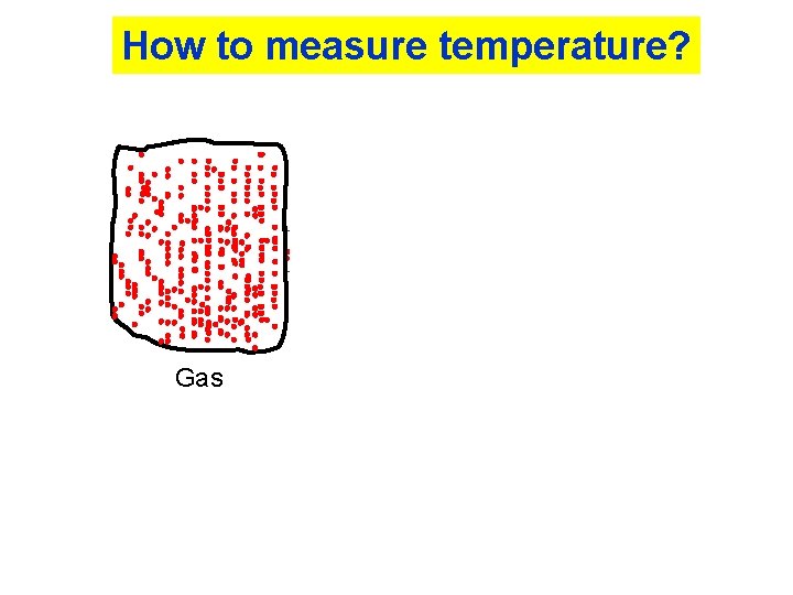 How to measure temperature? Gas Effusive atomic beam 