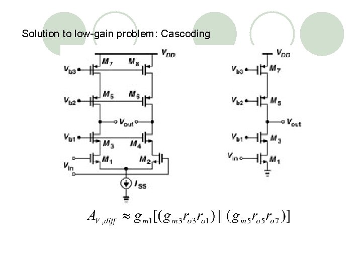 Solution to low-gain problem: Cascoding Solution to low-gain problem: Cascoding