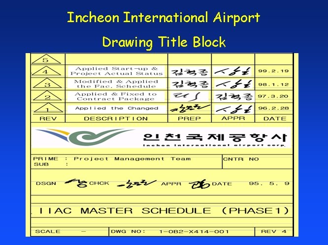 Incheon International Airport Drawing Title Block 