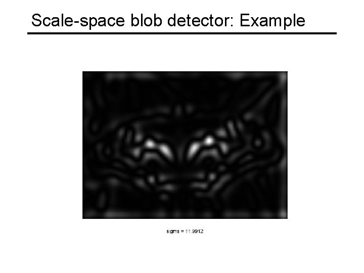 Scale-space blob detector: Example 