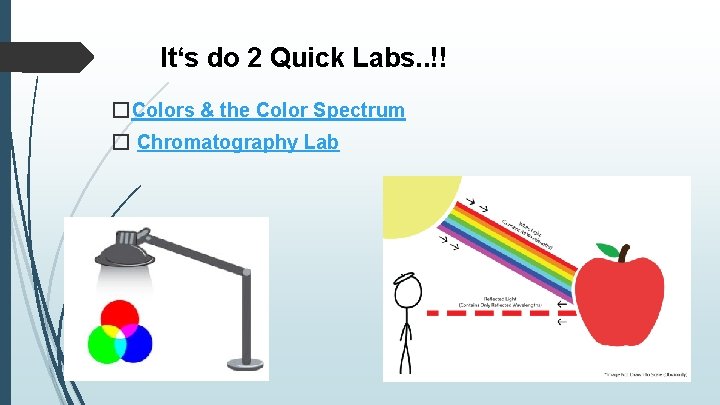 It‘s do 2 Quick Labs. . !! �Colors & the Color Spectrum � Chromatography