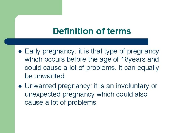 Early pregnancy objectives l l l To recognise