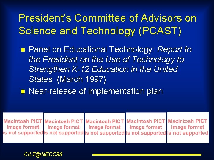President’s Committee of Advisors on Science and Technology (PCAST) Panel on Educational Technology: Report