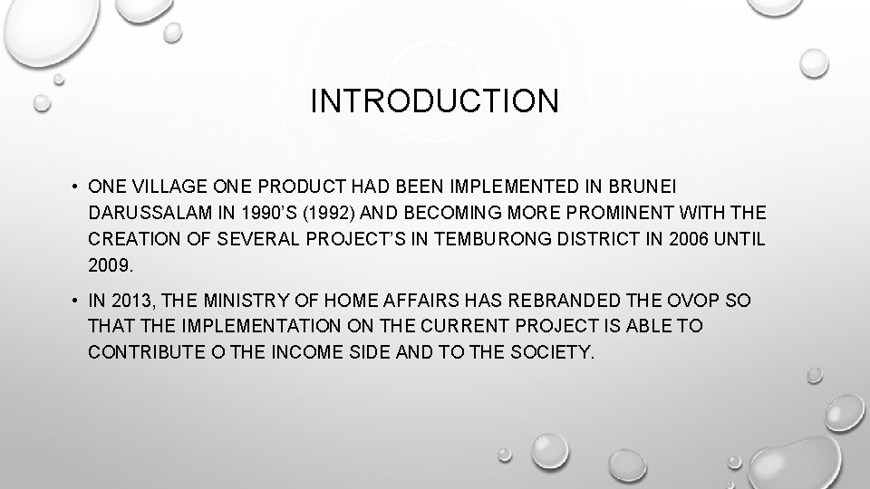 ONE VILLAGE ONE PRODUCT AWANG MOHAMAD YASSIN BIN