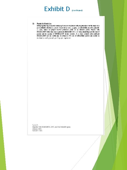 Exhibit D (continued) 