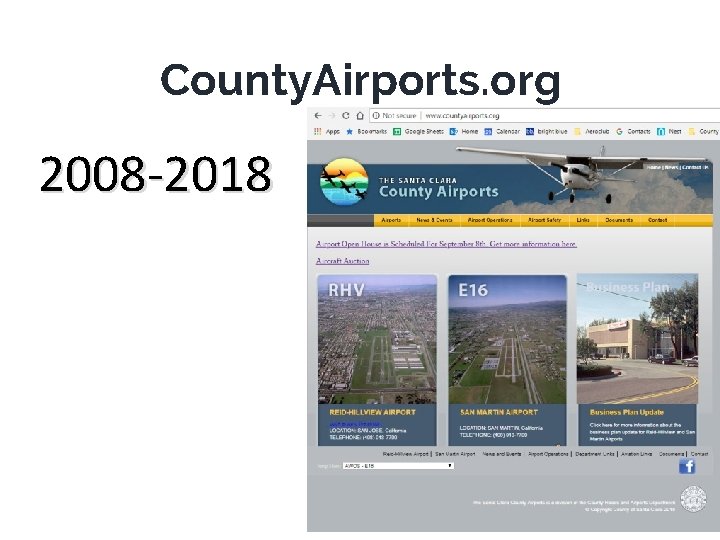 County. Airports. org 2008 -2018 