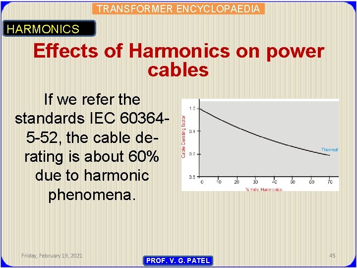 TRANSFORMER ENCYCLOPAEDIA HARMONICS Effects of Harmonics on power cables If we refer the standards