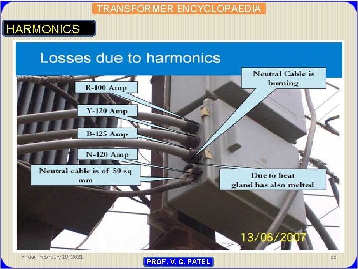 TRANSFORMER ENCYCLOPAEDIA HARMONICS Friday, February 19, 2021 PROF. V. G. PATEL 55 