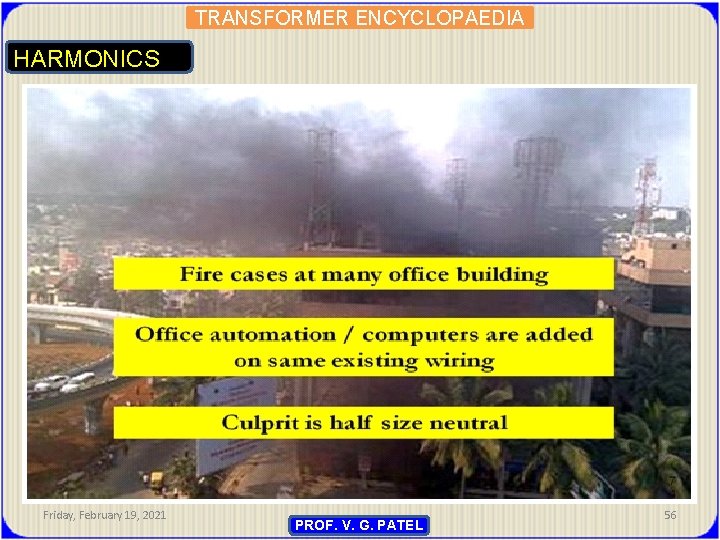 TRANSFORMER ENCYCLOPAEDIA HARMONICS Friday, February 19, 2021 PROF. V. G. PATEL 56 