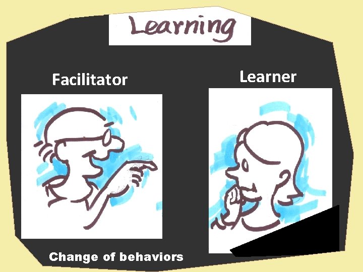 Facilitator Change of behaviors Learner 