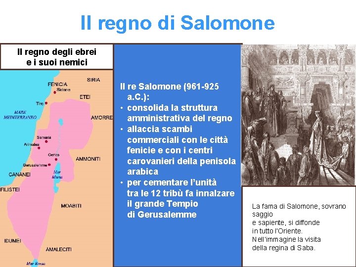 Il regno di Salomone Il regno degli ebrei e i suoi nemici Il re