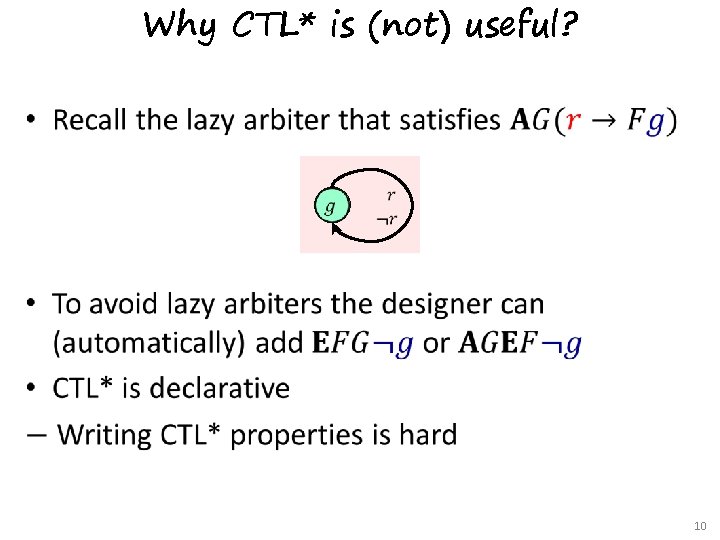 Why CTL* is (not) useful? • 10 