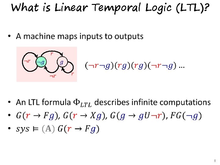 What is Linear Temporal Logic (LTL)? • 8 