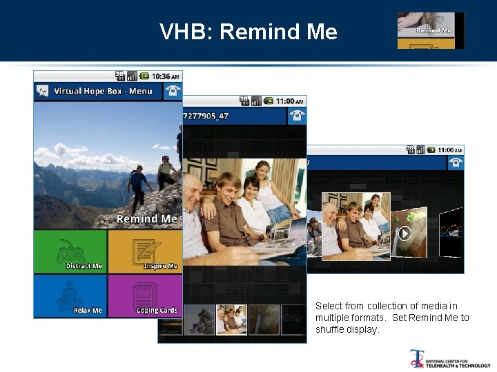 VHB: Remind Me Select from collection of media in multiple formats. Set Remind Me
