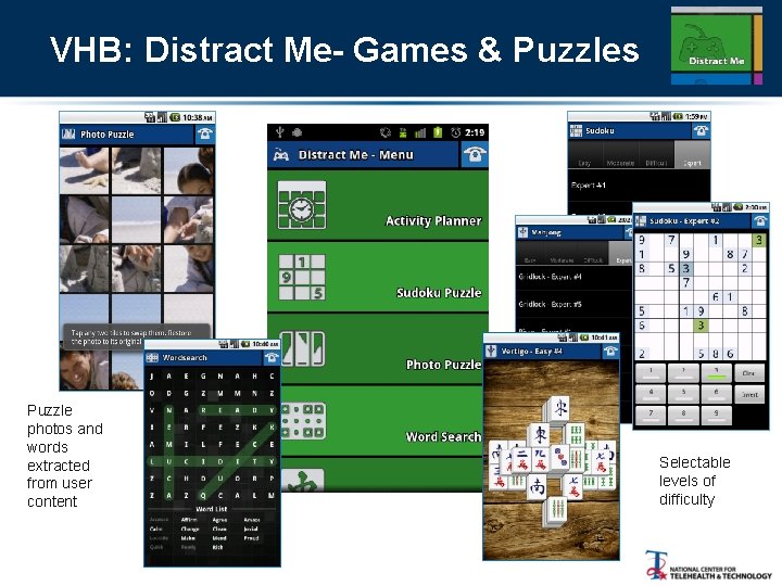 VHB: Distract Me- Games & Puzzles Puzzle photos and words extracted from user content
