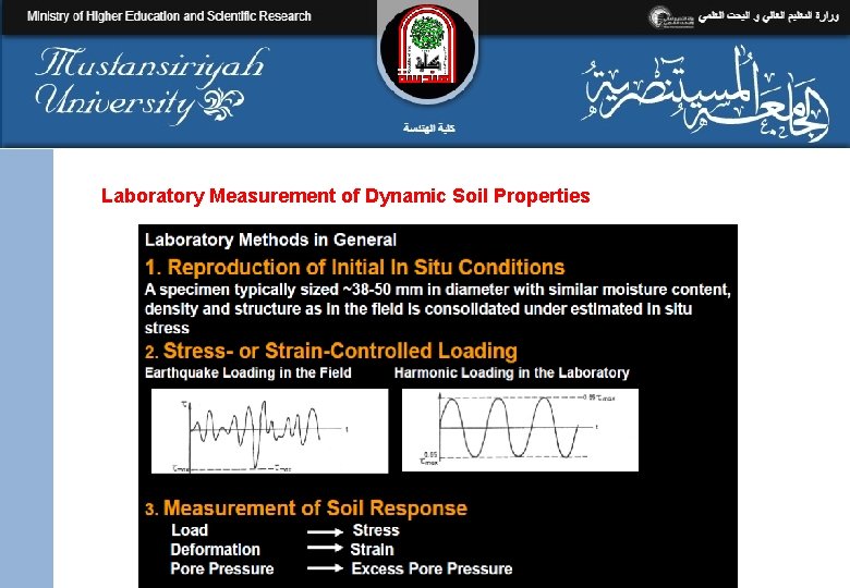 Laboratory Measurement of Dynamic Soil Properties 
