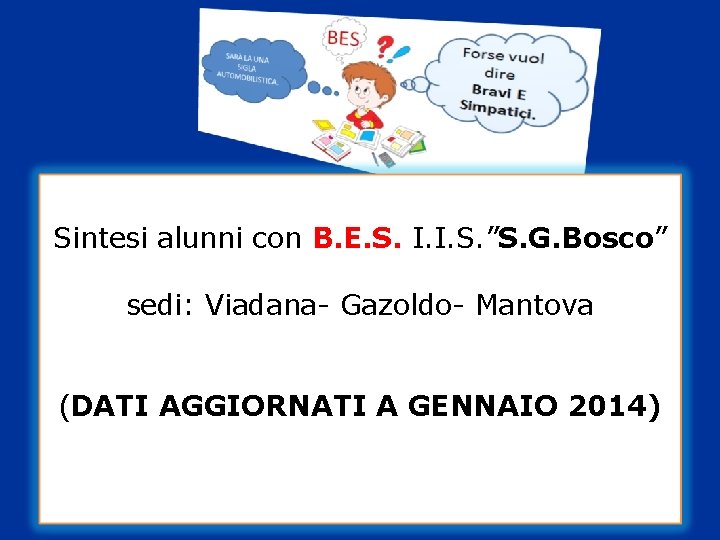 Sintesi alunni con B. E. S. I. I. S. ”S. G. Bosco” sedi: Viadana-
