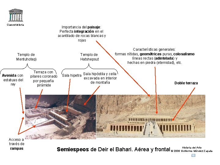 Claseshistoria Importancia del paisaje: Perfecta integración en el acantilado de rocas blancas y rojas