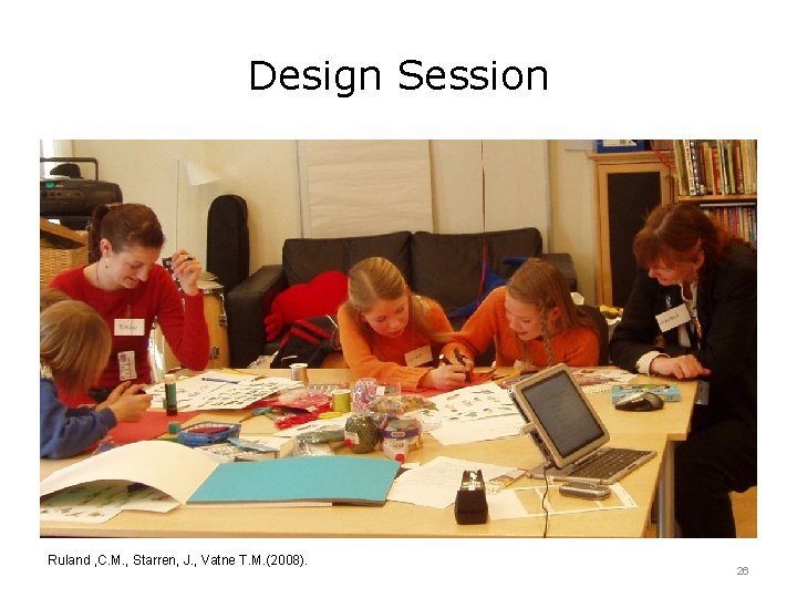 Design Session Ruland , C. M. , Starren, J. , Vatne T. M. (2008).