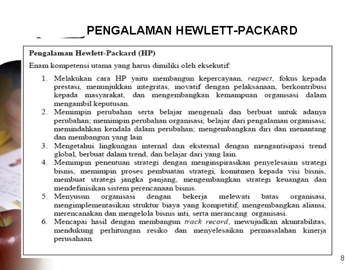 PENGALAMAN HEWLETT-PACKARD 8 