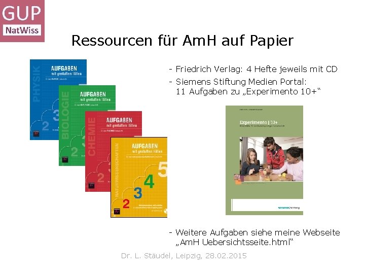 Ressourcen für Am. H auf Papier - Friedrich Verlag: 4 Hefte jeweils mit CD