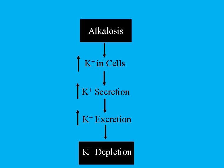 Alkalosis K+ in Cells K+ Secretion K+ Excretion K+ Depletion 