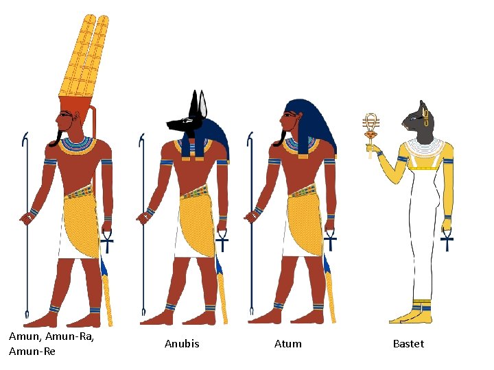 Amun, Amun-Ra, Amun-Re Anubis Atum Bastet 