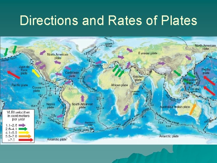 Directions and Rates of Plates 
