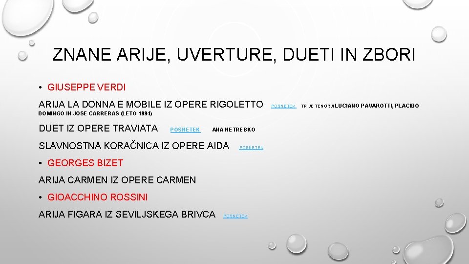 ZNANE ARIJE, UVERTURE, DUETI IN ZBORI • GIUSEPPE VERDI ARIJA LA DONNA E MOBILE