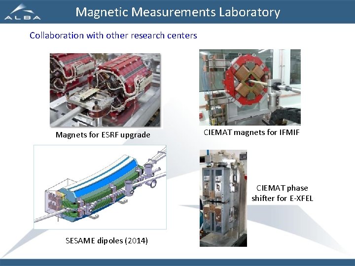 Magnetic Measurements Laboratory Collaboration with other research centers Magnets for ESRF upgrade CIEMAT magnets